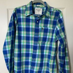 Abercrombie & Fitch muscle fit plaid shirt